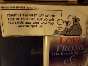 First Day of TROML by Frank & Ernest (Credit: Bob Thaves), we all mess up sometimes!