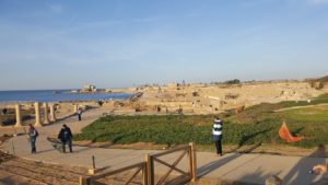 Caesarea National Park on the coast of the Mediterranean Sea!