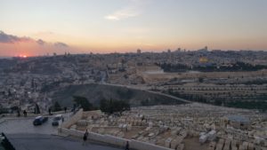 Sunset from the Mount of Olives overlooking The Old City in Jerusalem!